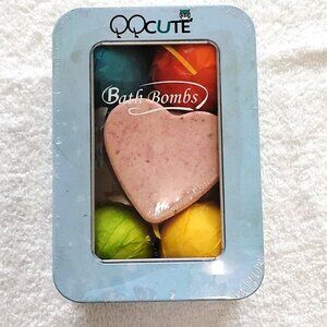 QQCute Tin of Bath Bombs in Various Shapes & Colors Fizz & Fragrance Moisturizer